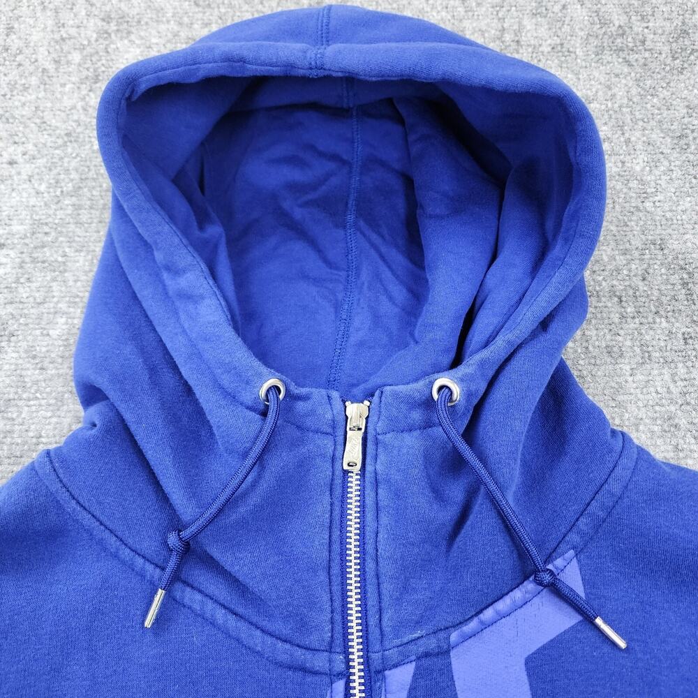 Nike Hoodie Womens XS Blue Full Zip Sportswear Big Logo Active Sweatshirt Fleece - Picture 9 of 16
